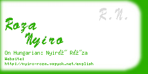 roza nyiro business card